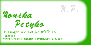 monika petyko business card